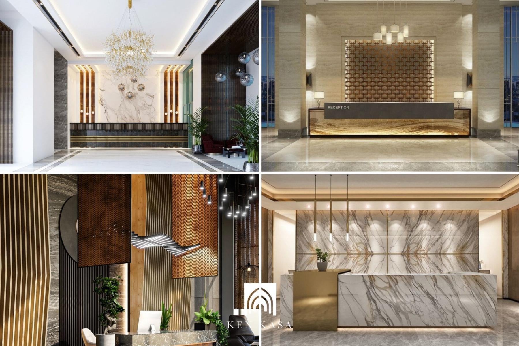 Thi công sảnh và quầy lễ tân