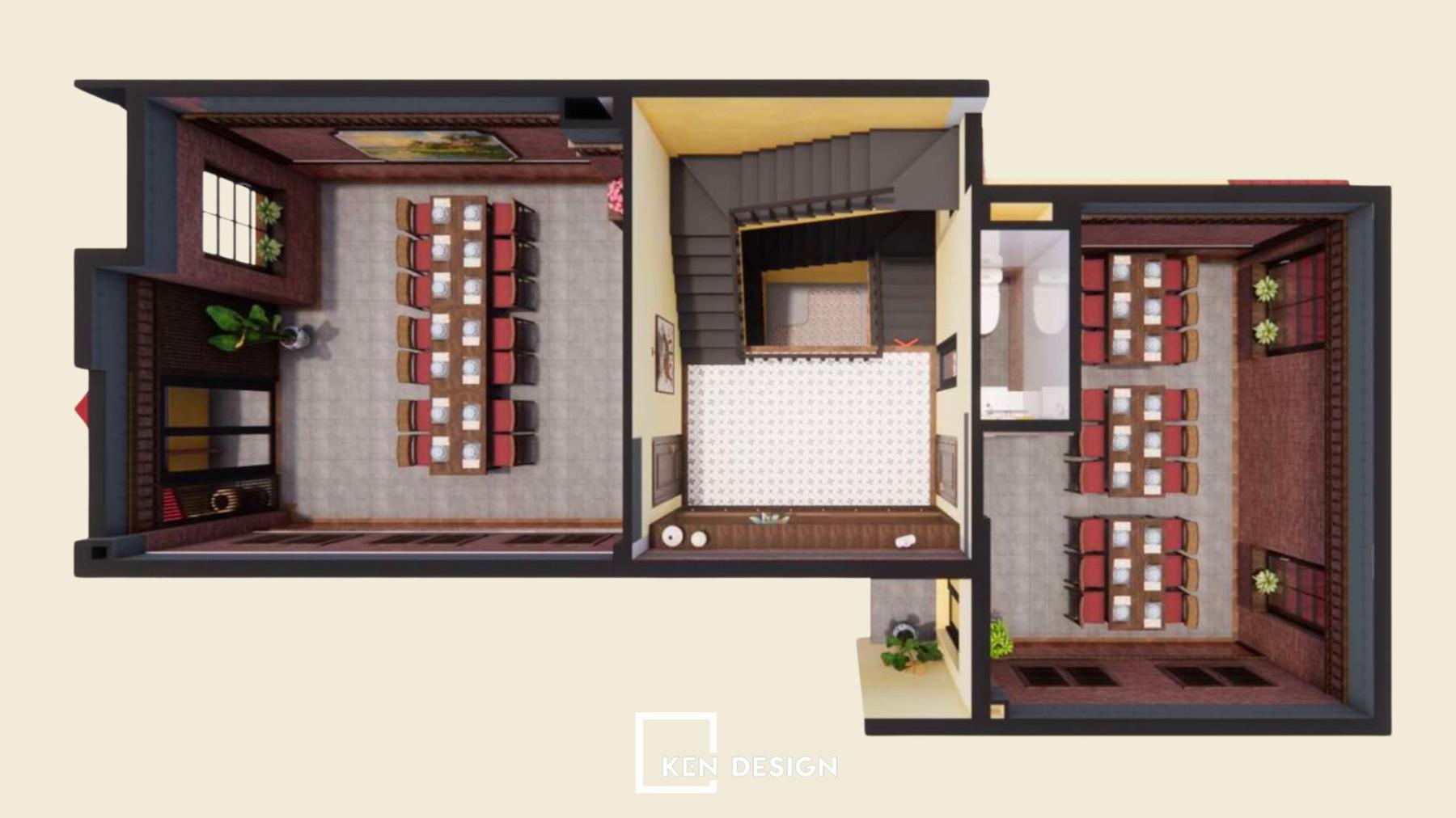 Mô hình nhà hàng cơm quê sang trọng