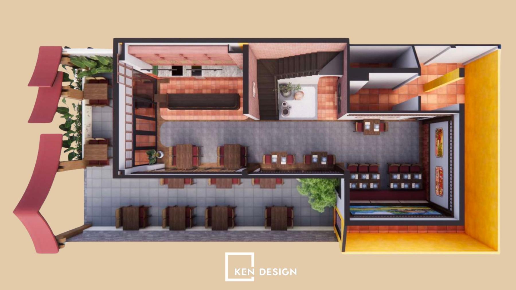 Mô hình nhà hàng cơm quê sang trọng