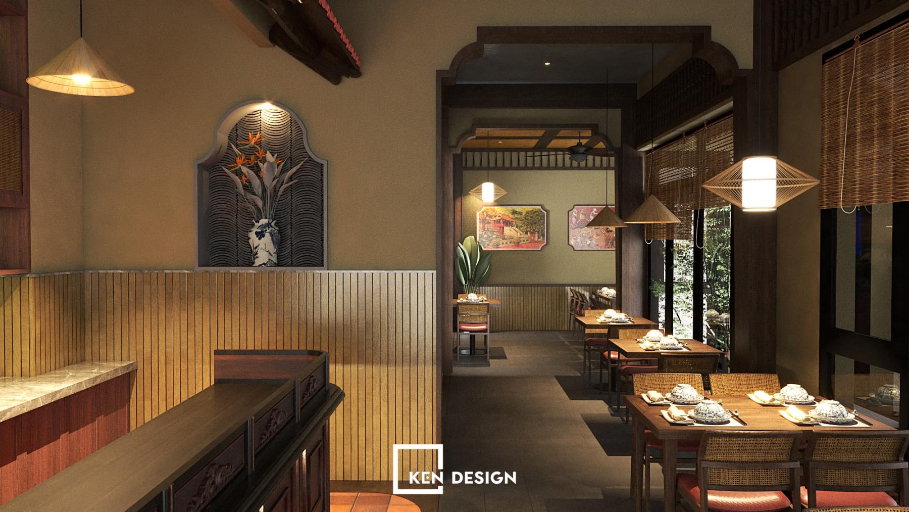 Mô hình nhà hàng cơm quê sang trọng