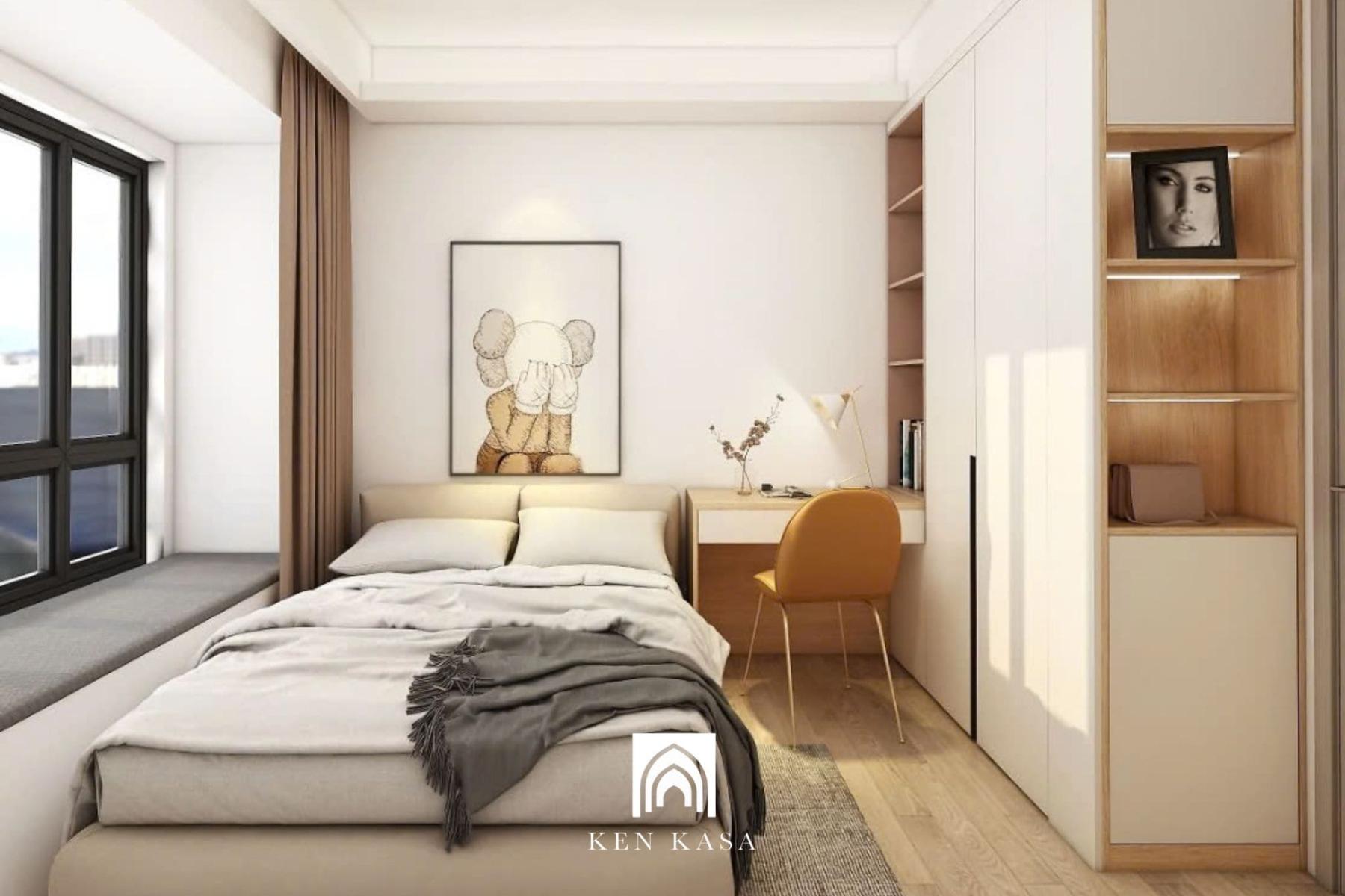 Bố tr&iacute; giường ngủ gọn g&agrave;ng