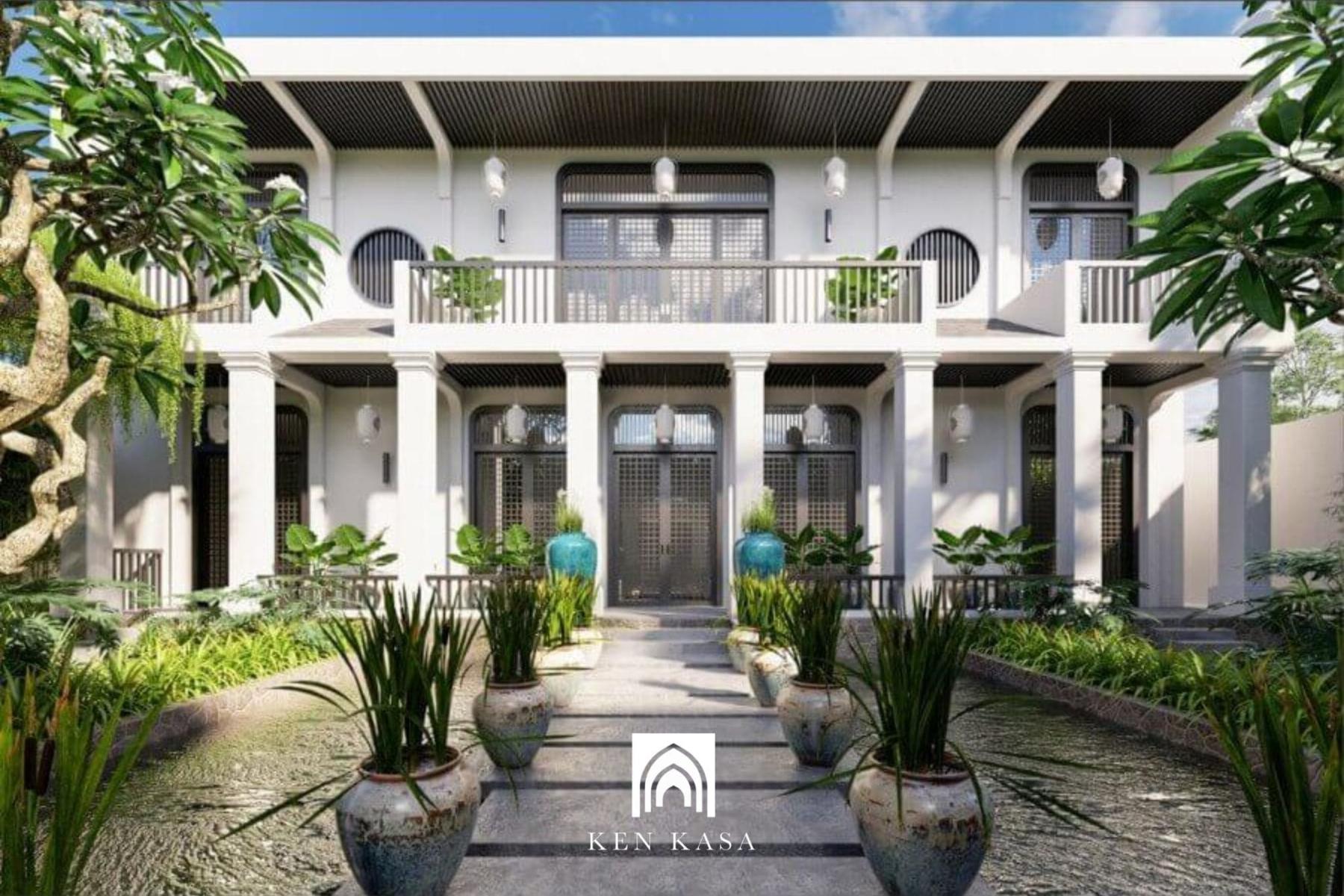 Cảnh quan nh&agrave; resort phong c&aacute;ch bản địa Việt Nam