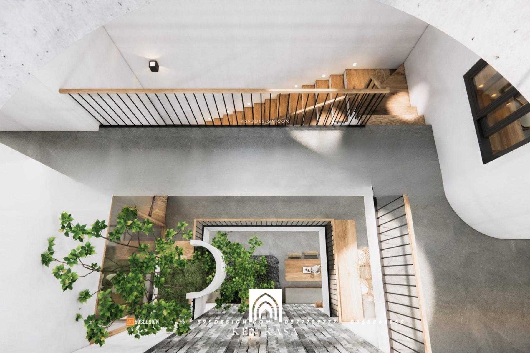 Thiết kế h&agrave;nh lang v&agrave; kh&ocirc;ng gian đệm