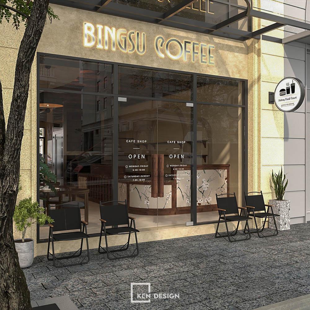 Mặt tiền bên ngoài quán Bingsu Tea Coffe 