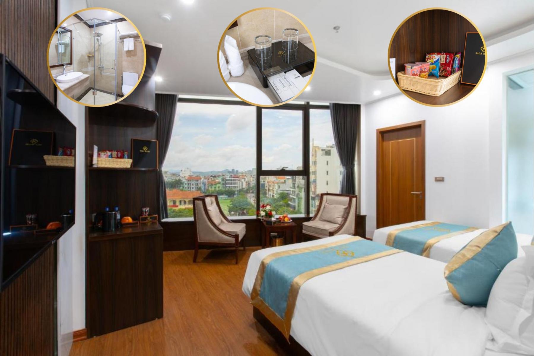 Không gian và trang trí trong phòng nghỉ Sala Hotel Móng Cái