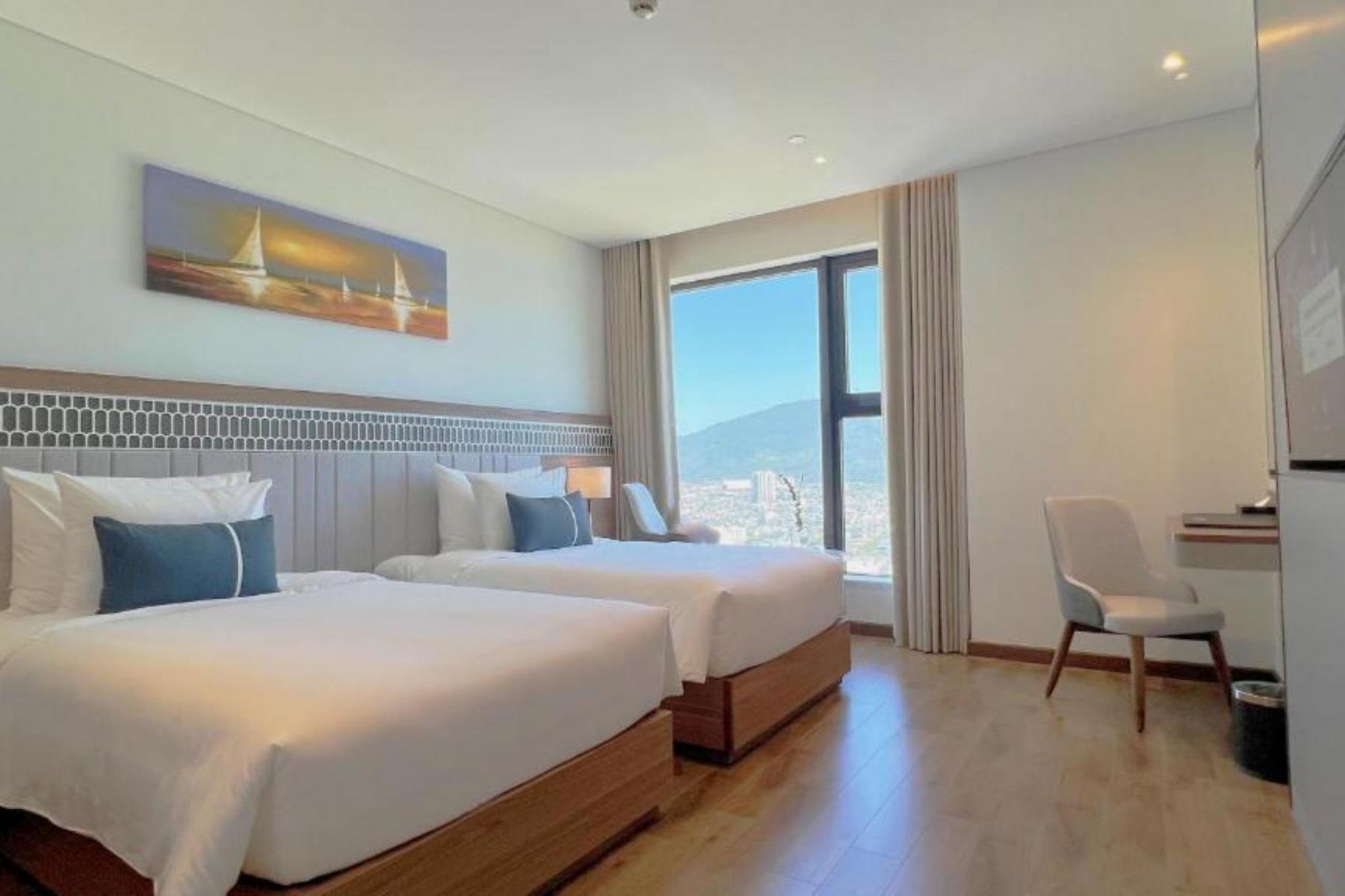 Phòng deluxe ocean twin của Peninsula Hotel Da Nang 