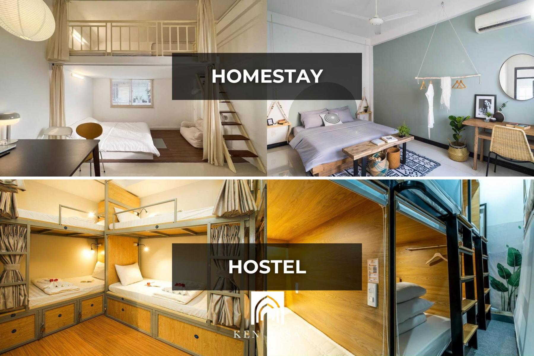 Homestay và hostel đều là những lựa chọn phổ biến khi đi du lịch 