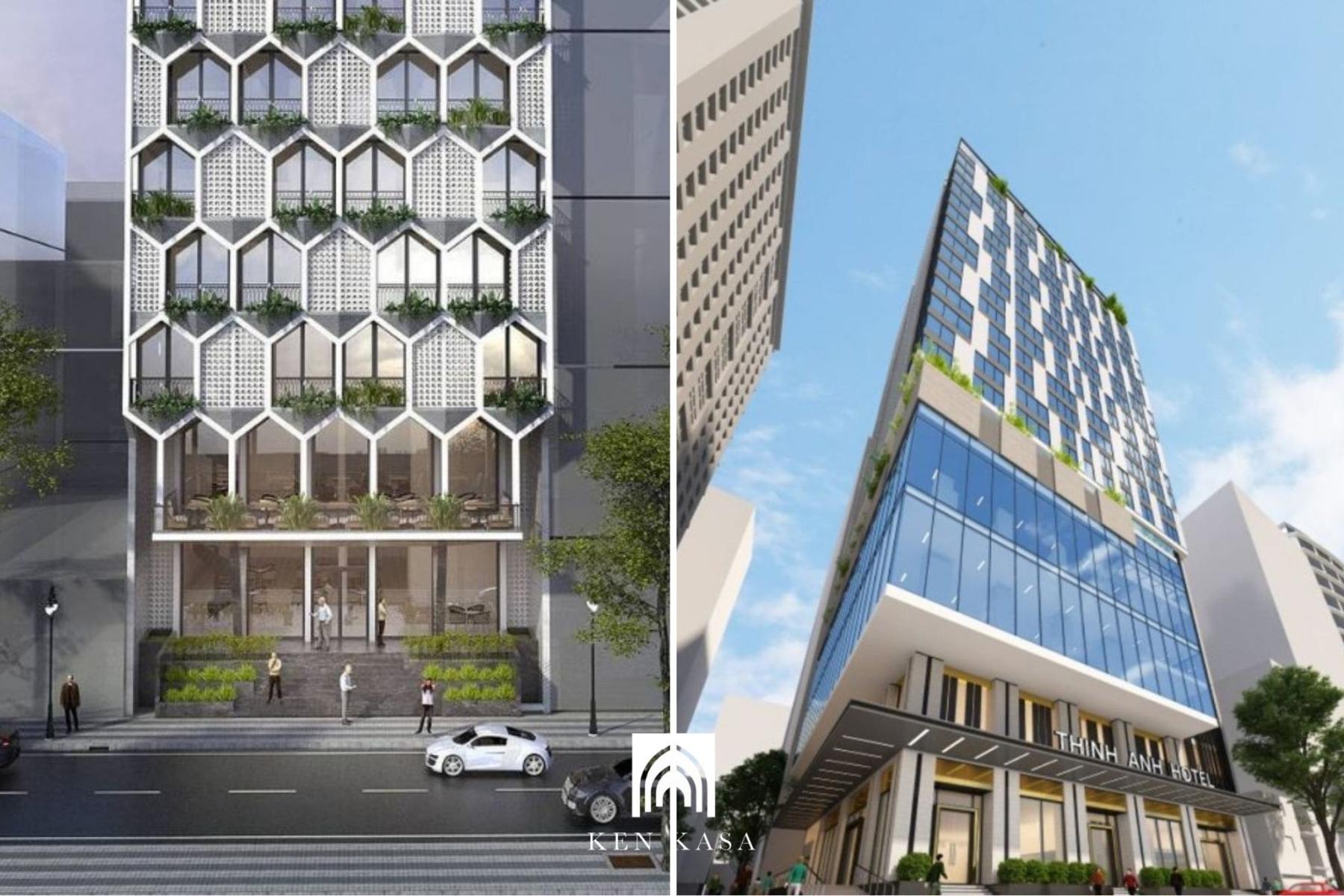 Thiết kế mặt tiền khách sạn có điểm nhấn 