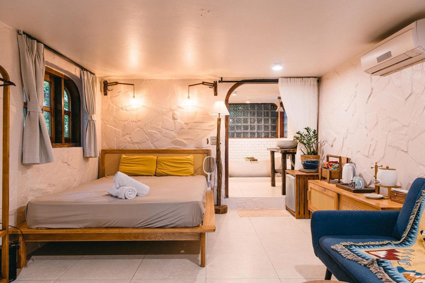 thiết kế nội thất homestay phong cách mộc mạc