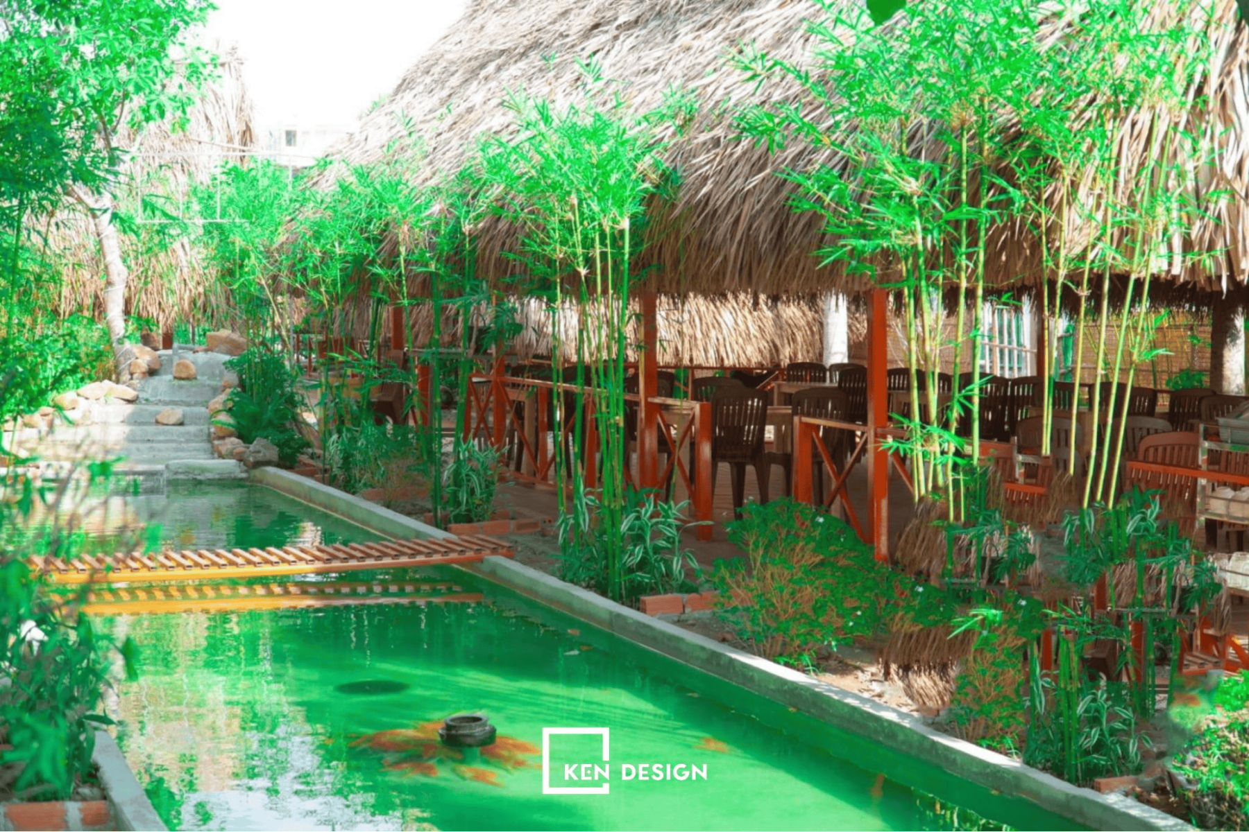 Trang trí nhà hàng đồng quê